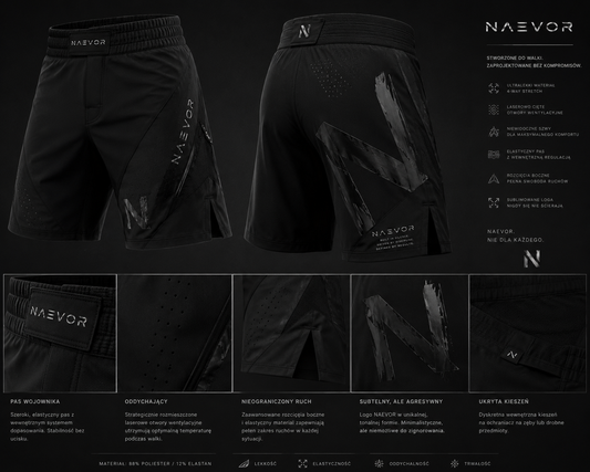 NAEVOR Fight Shorts — Stworzone do Walki